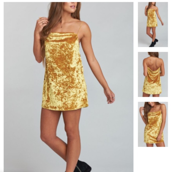 Show Me Your MuMu Dresses & Skirts - Show Me Your Mumu Sabine Yellow Velvet Dress